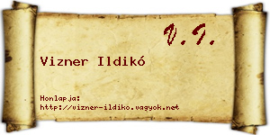 Vizner Ildikó névjegykártya