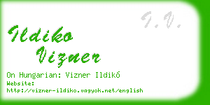 ildiko vizner business card